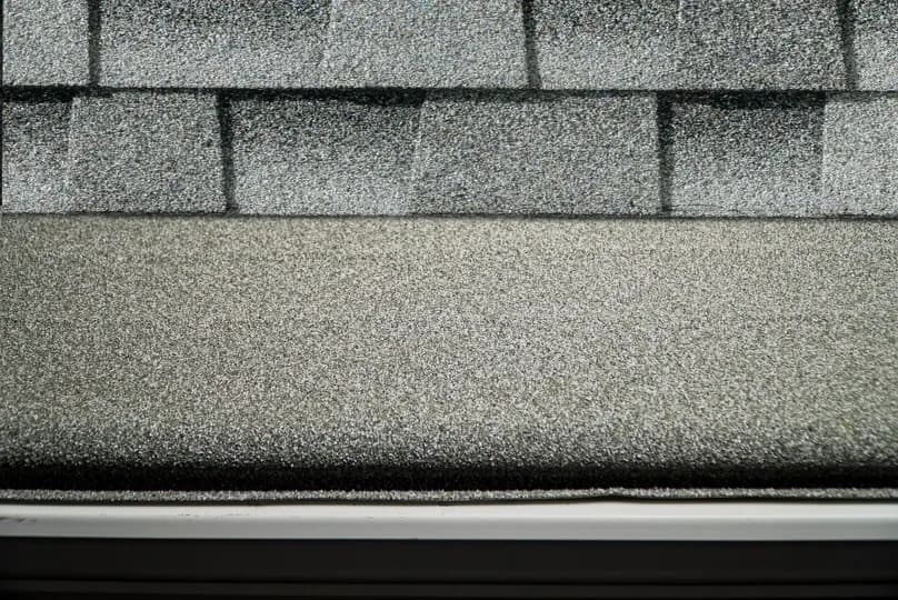 Charcoal stone coated gutter protection